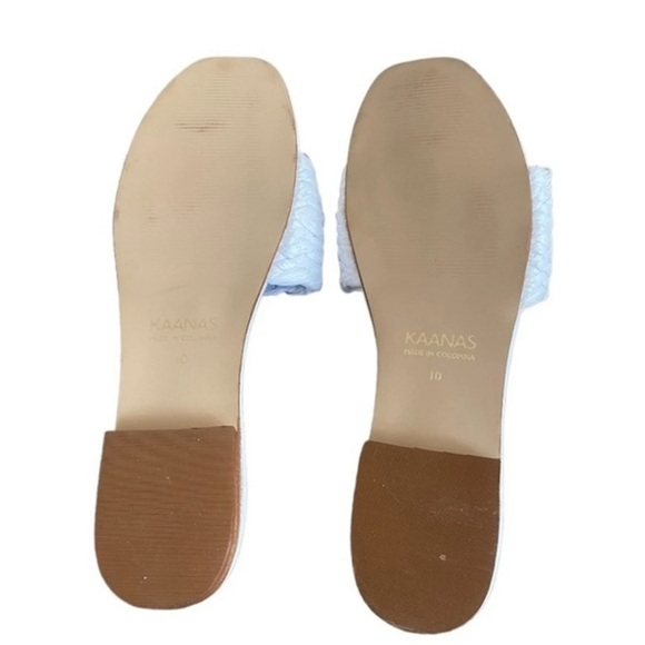 Kaanas Key Largo Raffia Braided Sandal Slip On Slide Size 10 - Picture 7 of 8